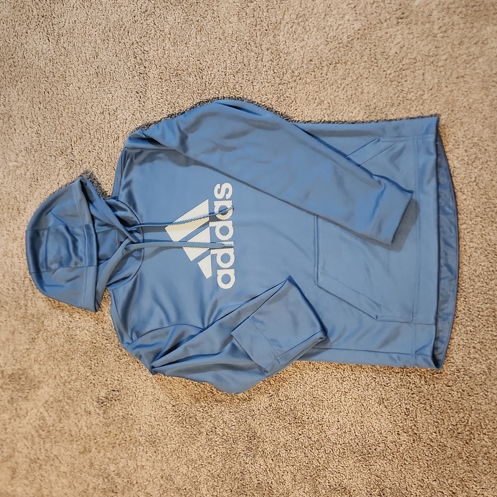 Blue Adidas light weigh hoodie